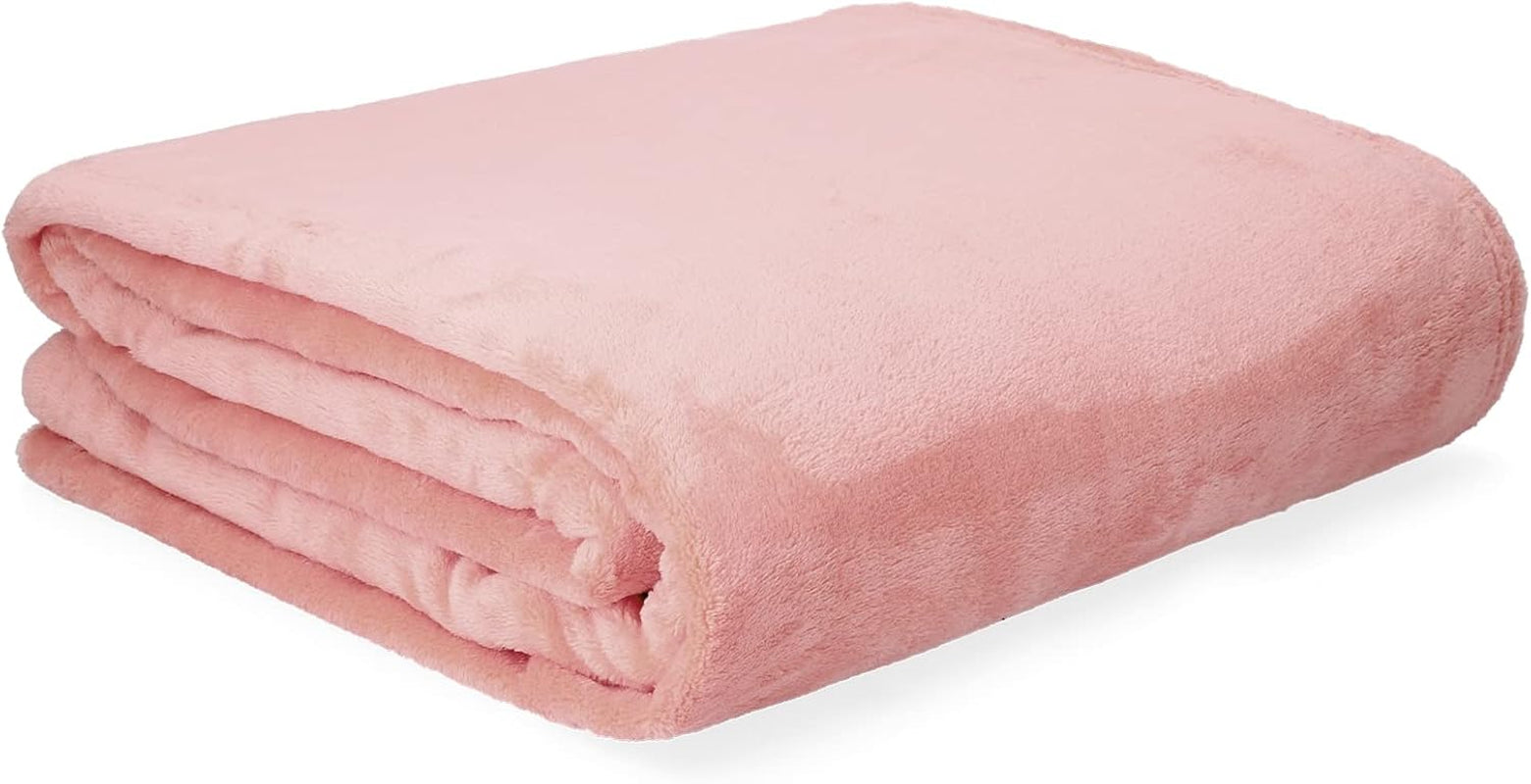 HOMLA Flauschige und warme rote Fleecedecke – für Sofa und Bett. Bequeme Decke. Sofadecke. Wohnzimmerdecke – pflegeleicht. 150 x 200 cm. Rosa Betten und Decken. Besuchen Sie den HOMLA-Store. Rosa Polyester rot 150 x 200 cm