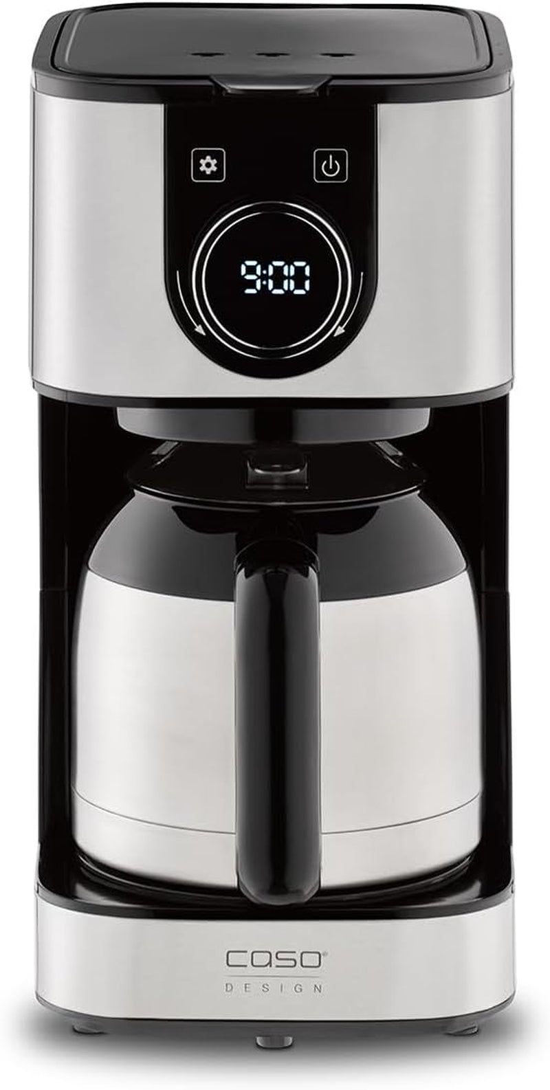 CASO Selection C 10 Thermo Design Kaffeemaschine – Edelstahlgehäuse, 1,2 l Isotherm-Karaffe (10 Tassen), Touch-Bedienung und Timer, Aroma PLUS-Funktion, Permanentfilter, Anti-Tropf-Filter