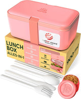 Umami-Lunchbox für Erwachsene, stapelbare Bento-Box mit 4 Besteck und Fächern, Lunchbox für Erwachsene, To-go-Salatbehälter, Picknick-/Büro-Lunchbox, Anthrazitgrau, 1500 ml. Naty Shop Lebensmittelaufbewahrungsboxen Korallenrosa – 900 ml M – 900/1000 ml
