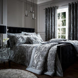 Catherine Lansfield – Doppelte Tagesdecke aus Pannesamtimitat – Polyester, Polyester, Silber, 53 x 23 x 53 cm Catherine Lansfield Betten und Decken