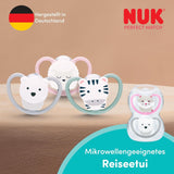 NUK Perfect Match Luftschnuller für Babys | 6-18 Monate | Kieferorthopädische Schnuller, die die Luftzirkulation fördern und durch Speichel verursachte Hautausschläge verhindern | 95 % Akzeptanz bei Babys** | Disney Mickey Mouse | 2 Stück