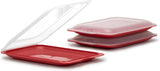 TATAY Fresh Slicer Box 4er-Set, BPA-frei, wiederverwendbar, stapelbar, spülmaschinenfest und MWO, zufällige Farben. Maße: 17 cm x 3,2 cm x 25,2 cm. Frischhaltedosen Naty Shop Set 3 – Blaubeere