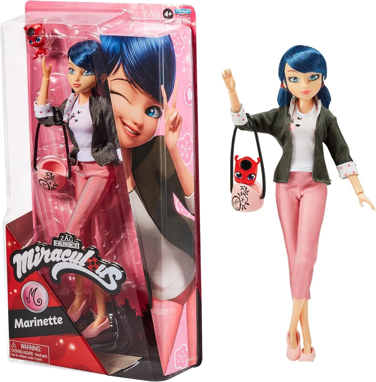 Bandai – Miraculous Ladybug – Puppe Marinette Farbwechsel-Überraschung – gegliederte Miraculous-Puppe, 26 cm + 3 Überraschungen – zufälliges Muster – P50390 Naty Shop Marinette-Puppen