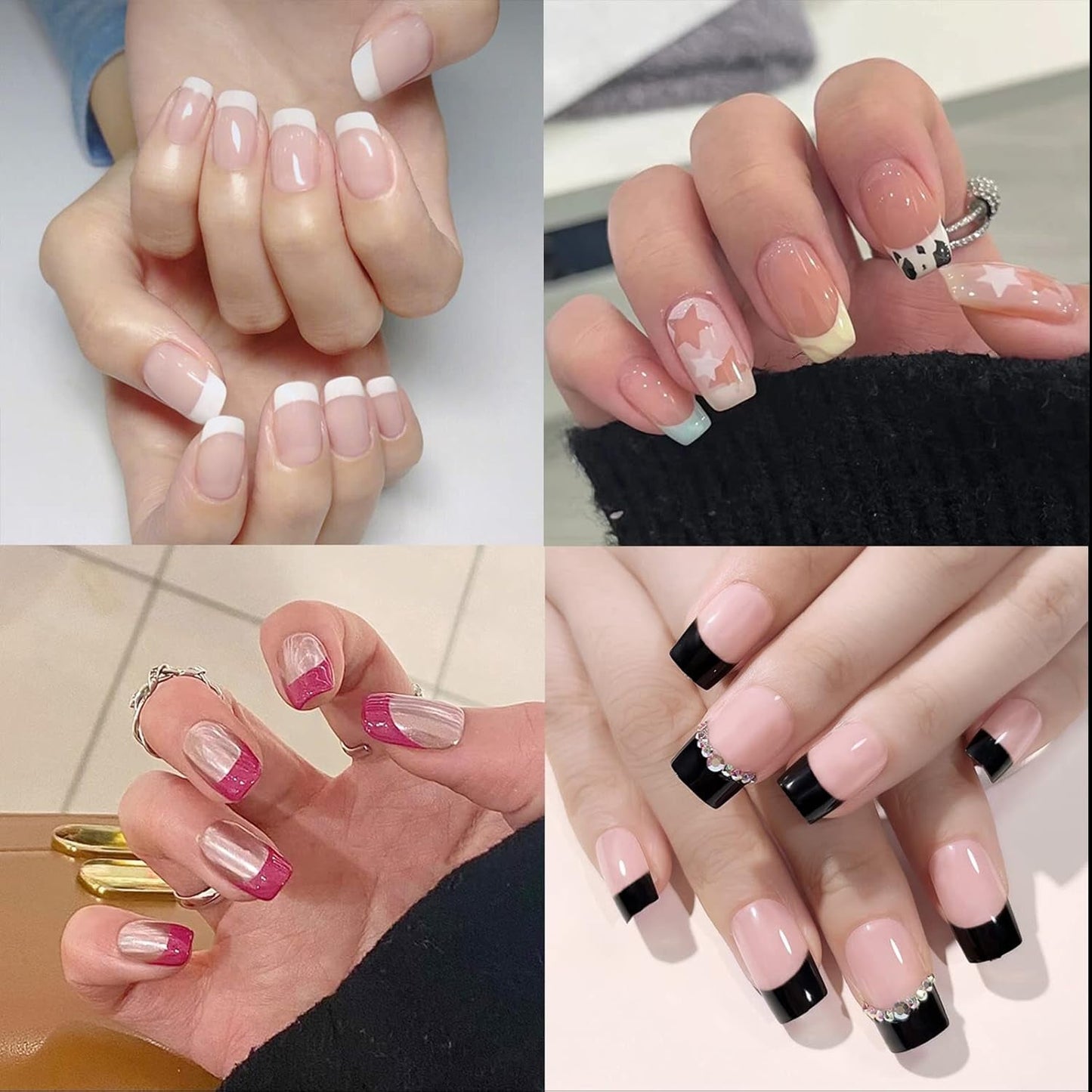 600 Stück ovale künstliche Nagelspitzen, 12 Größen, kurze Nagelspitzen, französische halbe Abdeckung, künstliche Nagelspitzen für DIY Nagelstudio, transparent