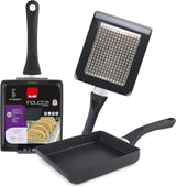 Tamagoyaki-Pfanne Inducta, Aluminium, schwarz, 15X18 cm Töpfe und Pfannen Naty Shop