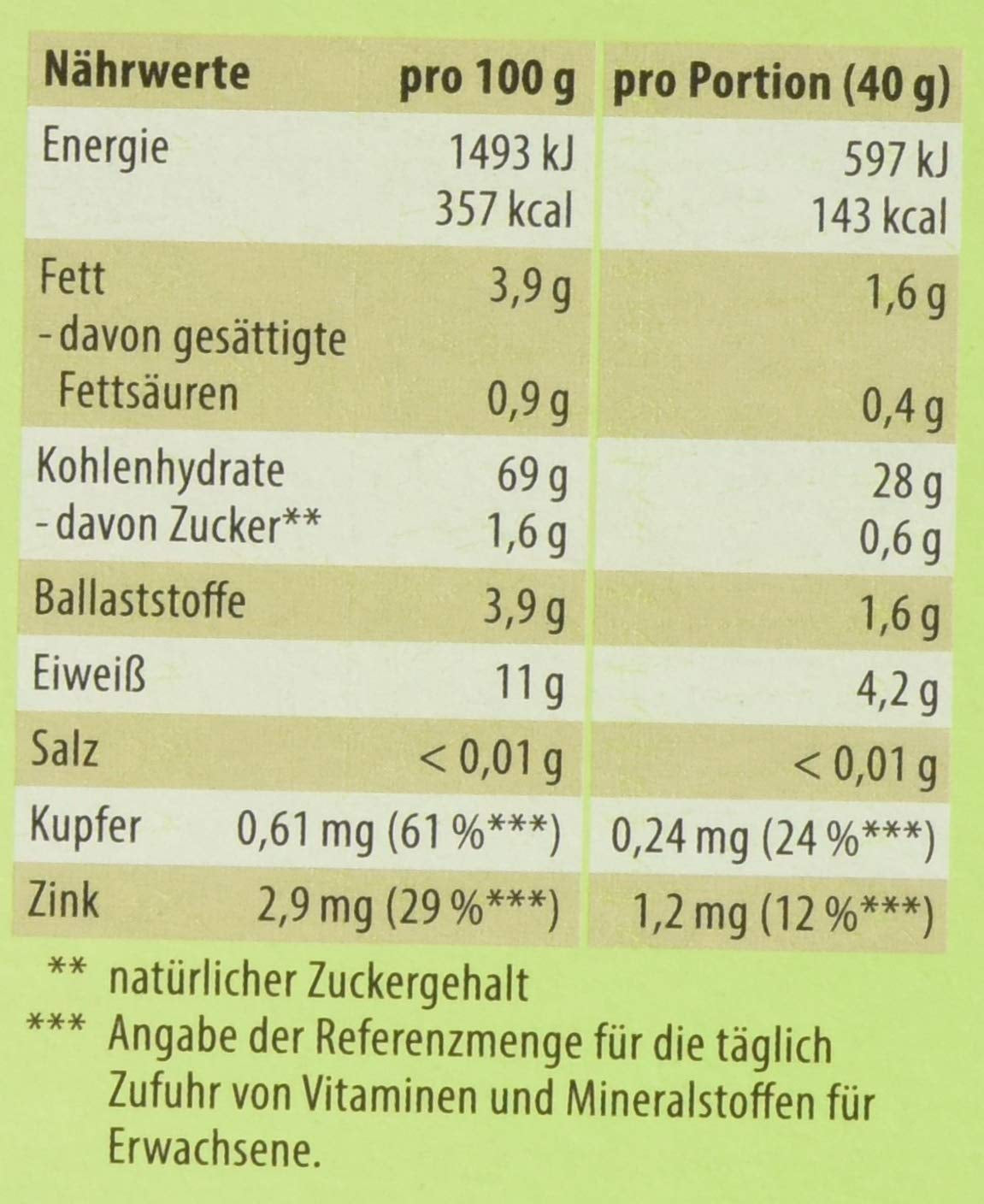 Hirse-Flocken Bio, 6er Pack (6 x 400 g) Getreide Naty Shop