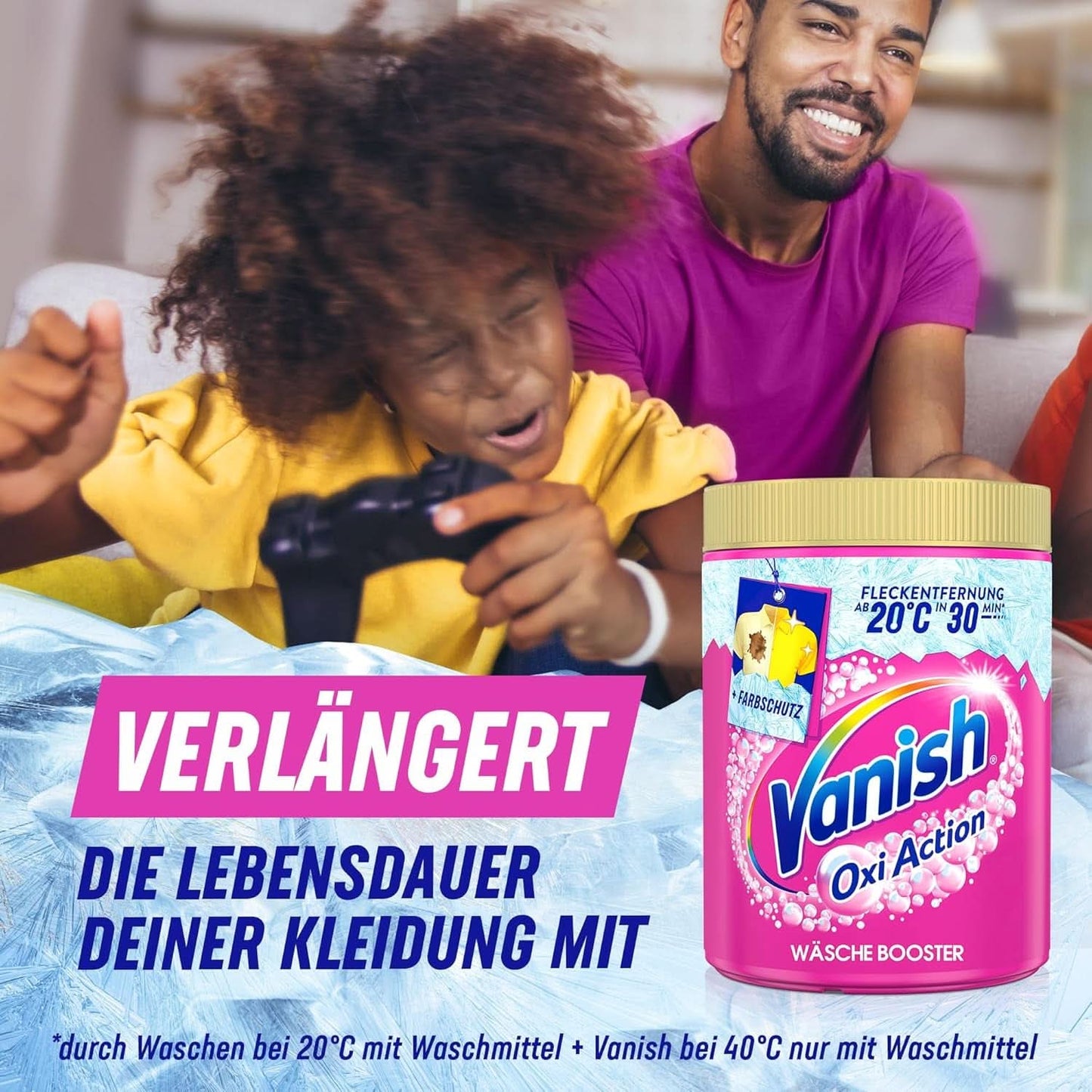 Vanish Oxi Action Powder Pink – 1,125 kg – chlorfreies Fleckenentfernungs- und Wäscheverbesserungspulver – für farbige Wäsche. Waschmittel Naty Shop