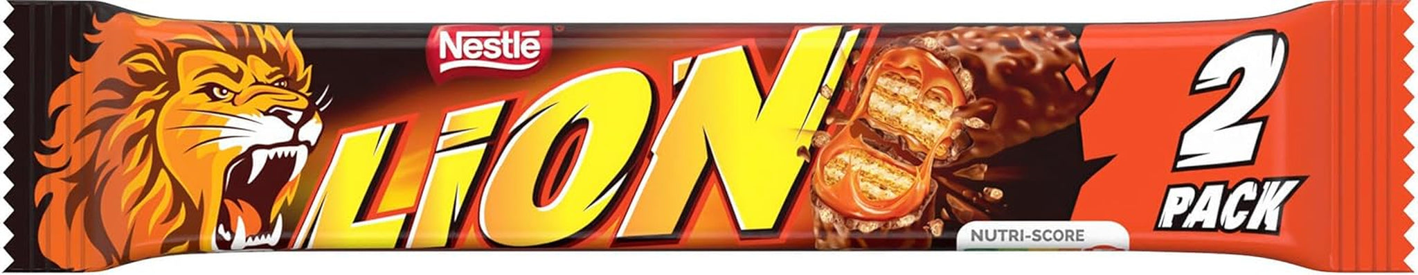 Nestlé LION Schokoriegel mit Karamell, knuspriger Snack, knusprige Schokolade und knusprige Chips, Karamellfüllung, ein besonderes Esserlebnis, Multipack, 28er-Pack (je 2 x 30 g)