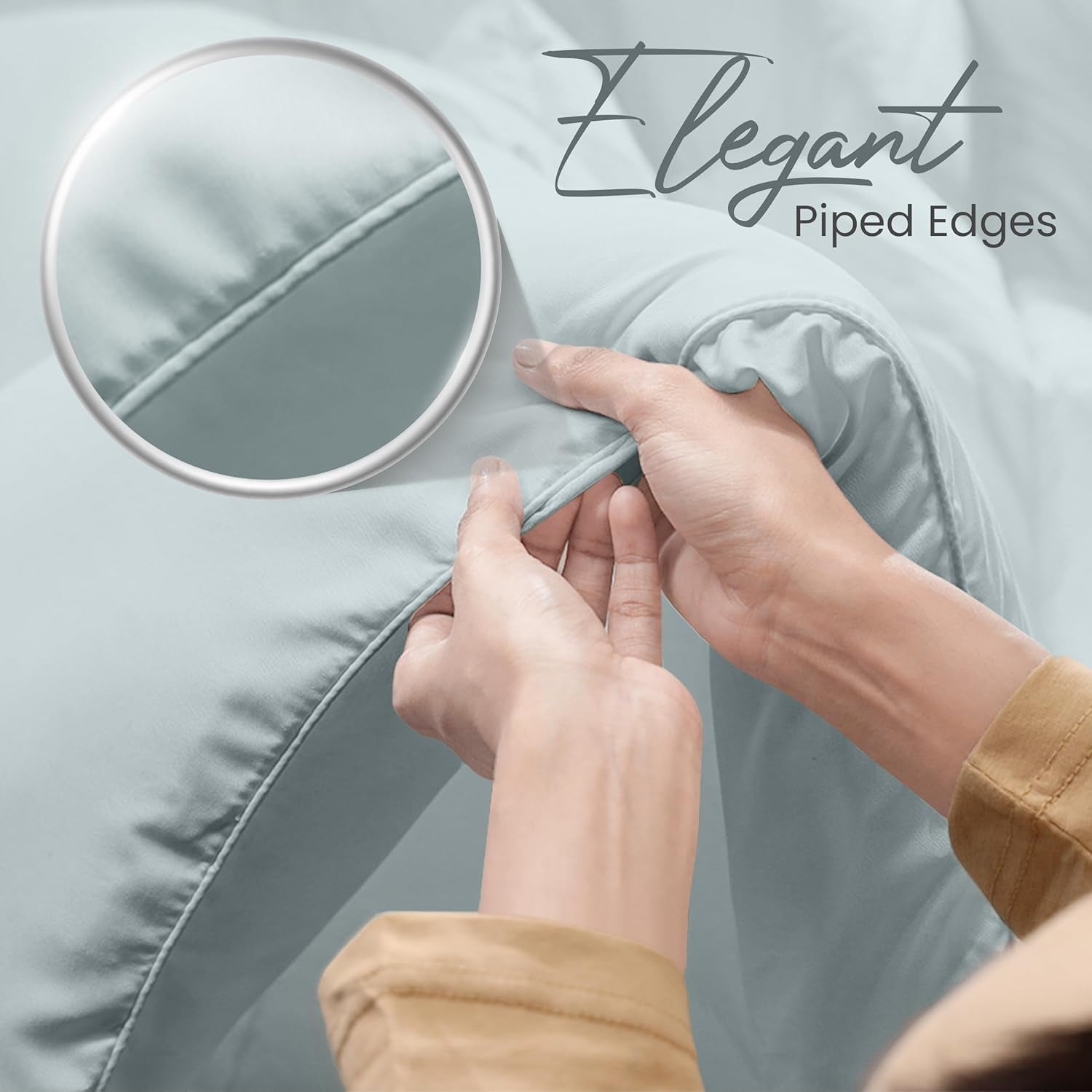 Utopia-Bettwäsche, Ganzjahresdecke, 250 g/m², Plüschfüllung aus silikonisierter Faser, Doppelbett, genäht in Box (Doppelbett XL, hellgrau), Naty Shop Quilts & Quilts