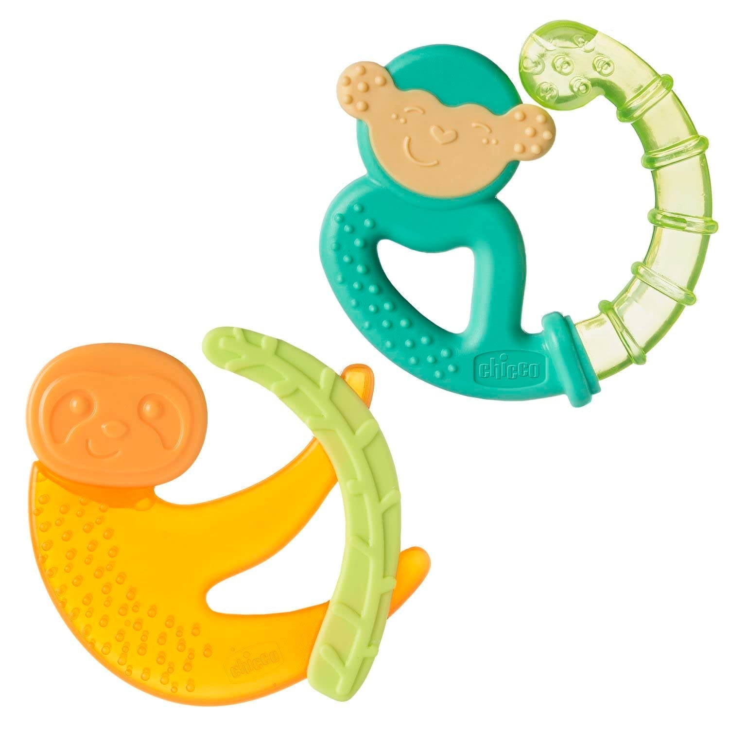 Chicco Fresh&Relax Affen- oder Faultier-Beißring, 4M+, gefüllt mit sterilem Wasser
