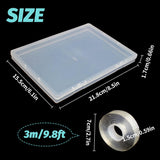 2 Stück 30 cm doppelseitiges Klebeband, Aufbewahrungsbox für künstliche Nägel, transparente rechteckige Box, Kunststoffverpackungsboxen, Nagelspitzenbehälter, künstliche Nägel, 21,8 x 15,5 cm