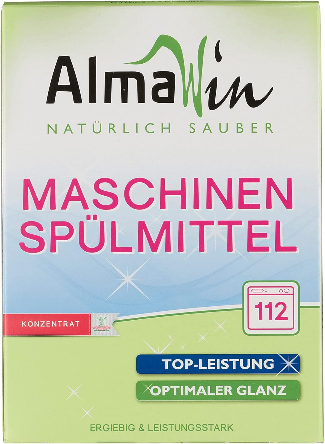 Almawin eco, Geschirrspülpulver 2,8 kg, 112 Waschgänge, dosierbar für unterschiedliche Geschirrmengen Naty Shop