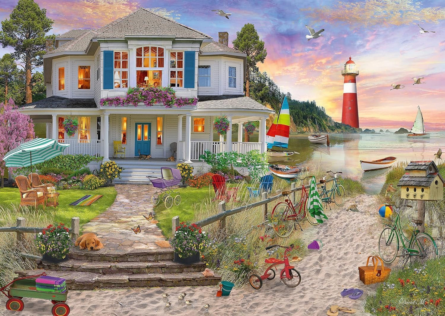 Schmidt Spiele Strandhaus, Puzzle 1.000 Teile Puzzle Naty Shop