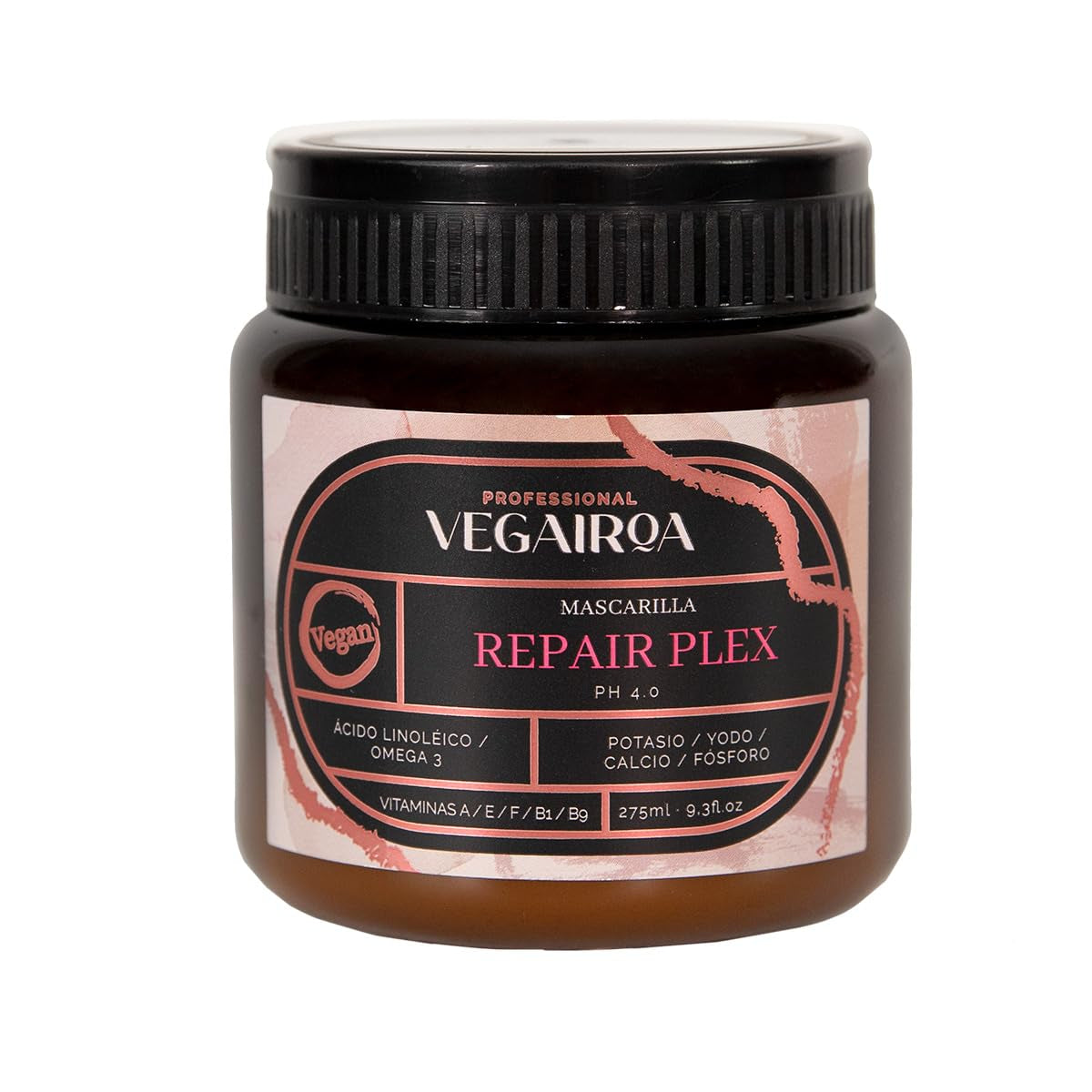 VEGAIROA – Repair Plex Mask – Extreme Repair Mask – feuchtigkeitsspendend und nährend – frei von Frizz – für chemisch behandeltes Haar – professionelles veganes Friseurprodukt – 300 g Naty Shop Haarmaske Standardtitel