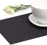 50 Servietten ROYAL Collection 1/4-Falz 40 X 40 schwarz „Ornaments“