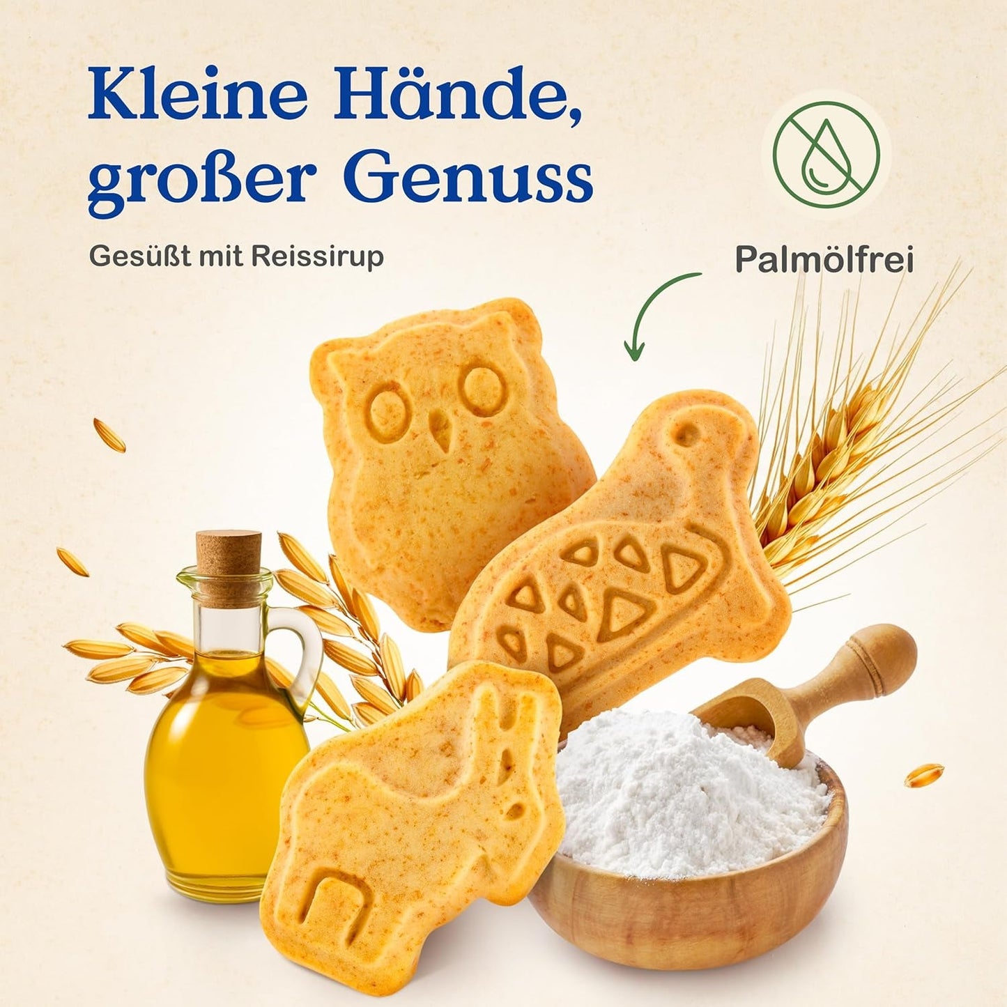 Alete Bio-Knusperkekse mit Alac (4 x 125 g) – Knusprige Alac-Kekse für Babys, palmölfrei, ab 10 Monaten