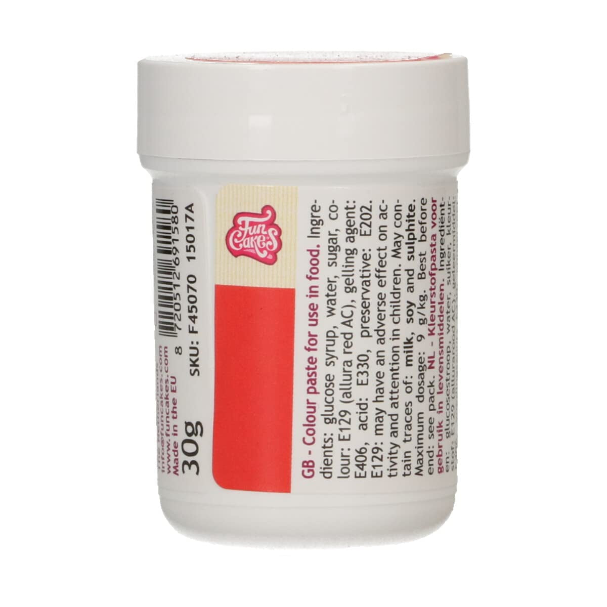Konzentrierte Lebensmittelfarbe Funcakes Paste Color Königsblau; für Teig, Creme, Fondant, Marzipan, Teig, Modelliermasse und Blütenpaste. Halal und Koscher. 30 g