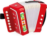 Janod - Akkordeon Gioia - Musikinstrument für Kinder - Rollenspiele und musikalische Früherziehung - Mit Riemen - Ab 3 Jahren, J07654 Jucarii Bebe Naty Shop