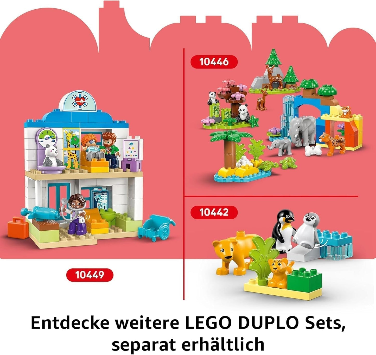 LEGO DUPLO Town F1 Team Rennwagen mit Rennfahrern, Bauspielzeug für die ganze Familie, fantasievolles Spielerlebnis, Geburtstagsgeschenk für Kleinkinder, Jungen und Mädchen ab 2 Jahren 10445 Bausets Besuchen Sie den LEGO-Store