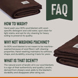Woolly Mammoth Woolen Co. Campingdecke, extra groß, Merinowolle, die perfekte Outdoor-Ausrüstung für Bushcraft, Camping, Trekking, Wandern, Überleben oder Hüttendecke. Braun, 168 x 228 Betten und Decken Woolly Mammoth Woollen Company