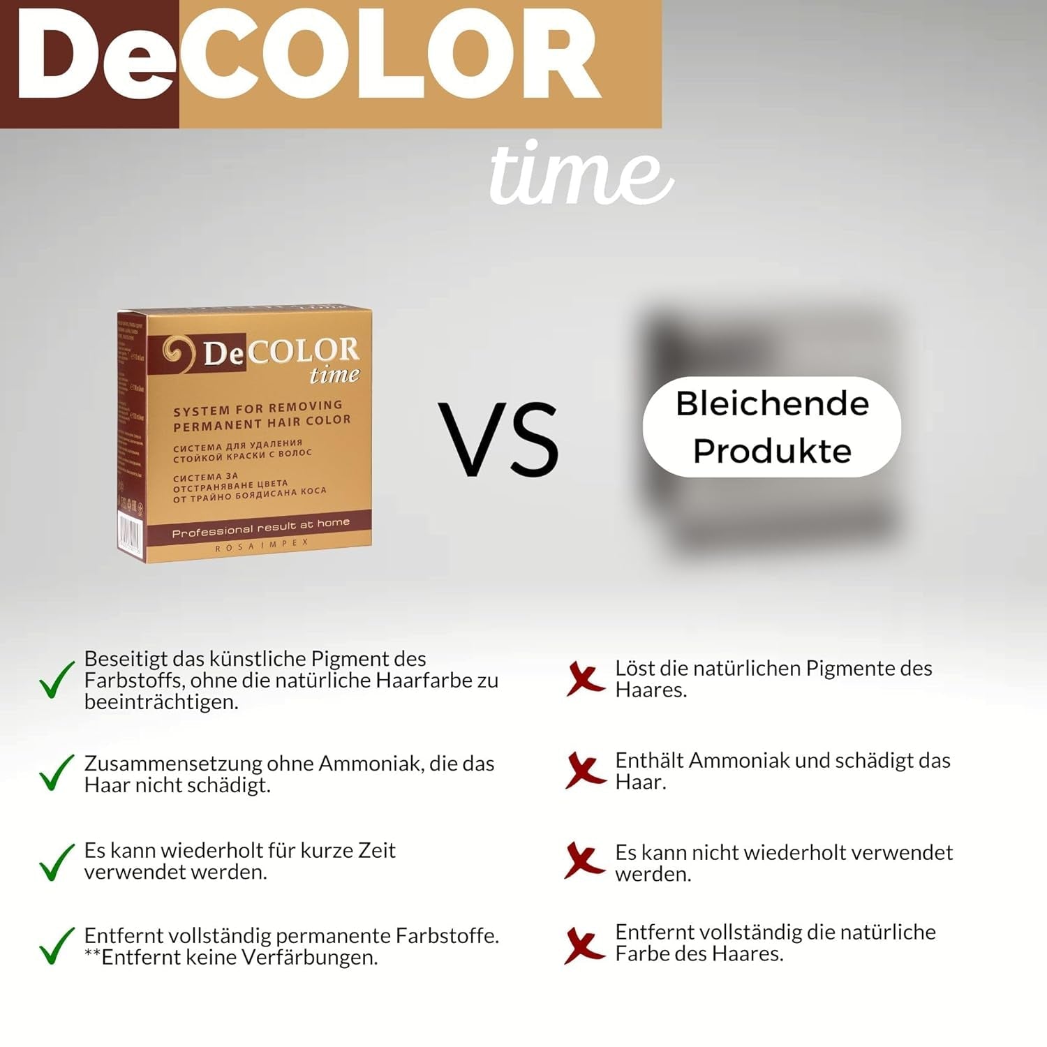DeColor Time Haarfärbesystem | Haarfärbeentfernung | Bringen Sie Ihre natürliche Haarfarbe zurück | Entfernung von Lackfarbe | 330 ml Naty Shop Haarfärbemittel