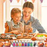 Lebensmittelfarbe 8 x 10 ml – hochkonzentriertes flüssiges Lebensmittelfarben-Set zum Backen, Kuchen, Kekse, Zuckerguss, Macarons, Fondant – lebendige Lebensmittelfarbe für selbstgemachte Seifen, Schleim, Bastelarbeiten