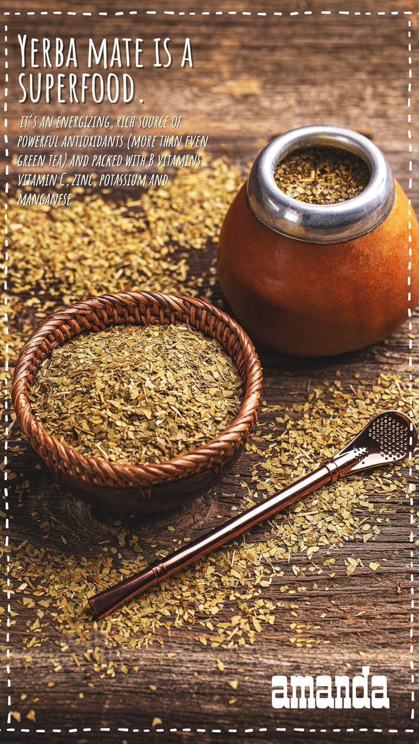 Elaborada Yerba Mate Tee 500G | Traditioneller Mate-Tee | Yerba Mate Tee Elaborada Con Palo Lose Blätter 0,5 kg