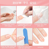 360 Stück französische künstliche Nägel, mittelgroß, rechteckig, künstliche Nägel mit künstlicher Nagelfeile, natürliche Spitzen, DIY zum Aufdrücken, für Damen und Frauen
