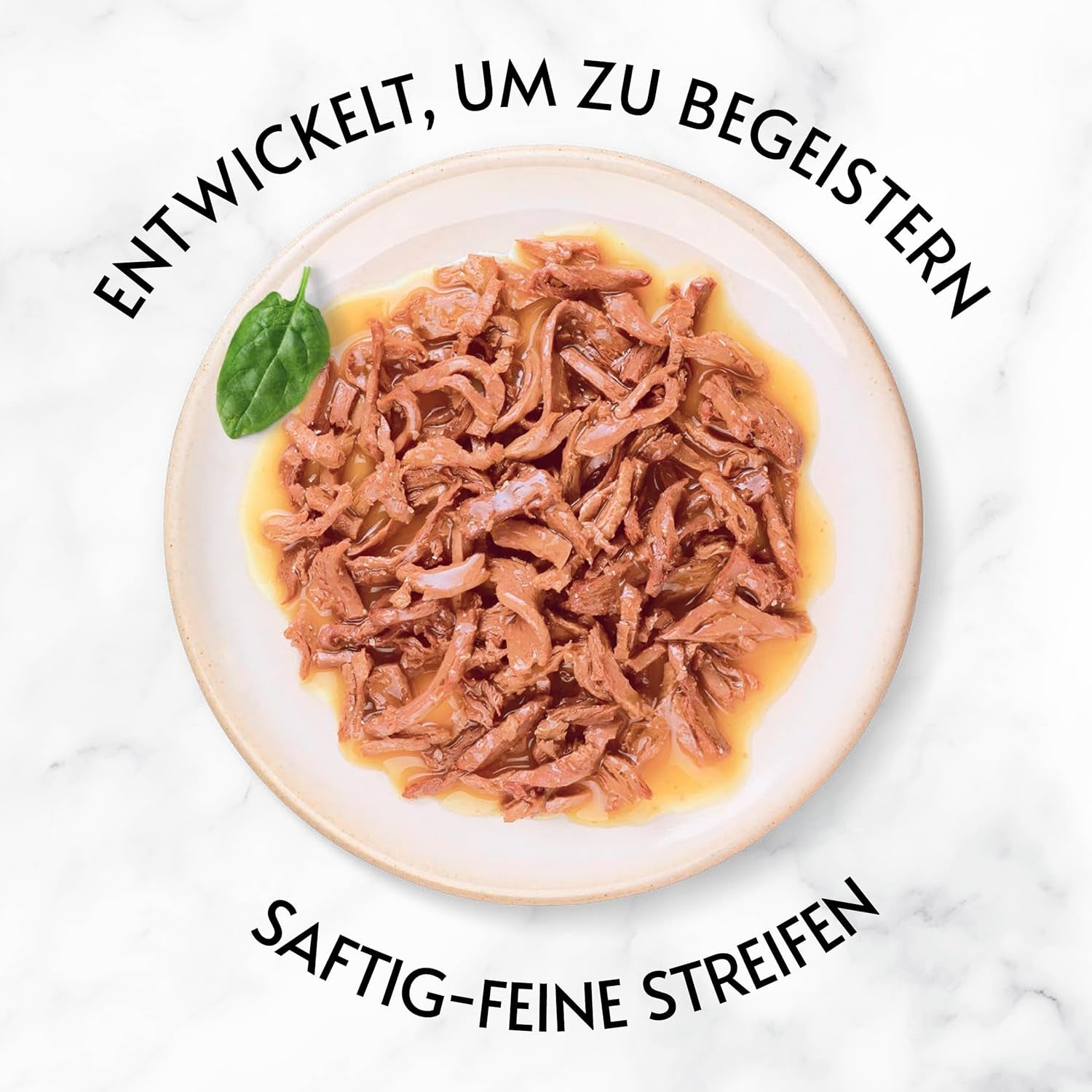 Gourmet Gold Succulent Fine Strips, Nassfutter für Katzen mit Huhn, 12er Pack (12 x 85 g)