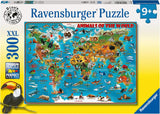 Ravensburger Puzzle für Kinder – 13257 Tiere auf der ganzen Welt – Weltkartenpuzzle für Kinder ab 9 Jahren, mit 300 Teilen im Xxl-Format Puzzle Naty Shop Standardtitel