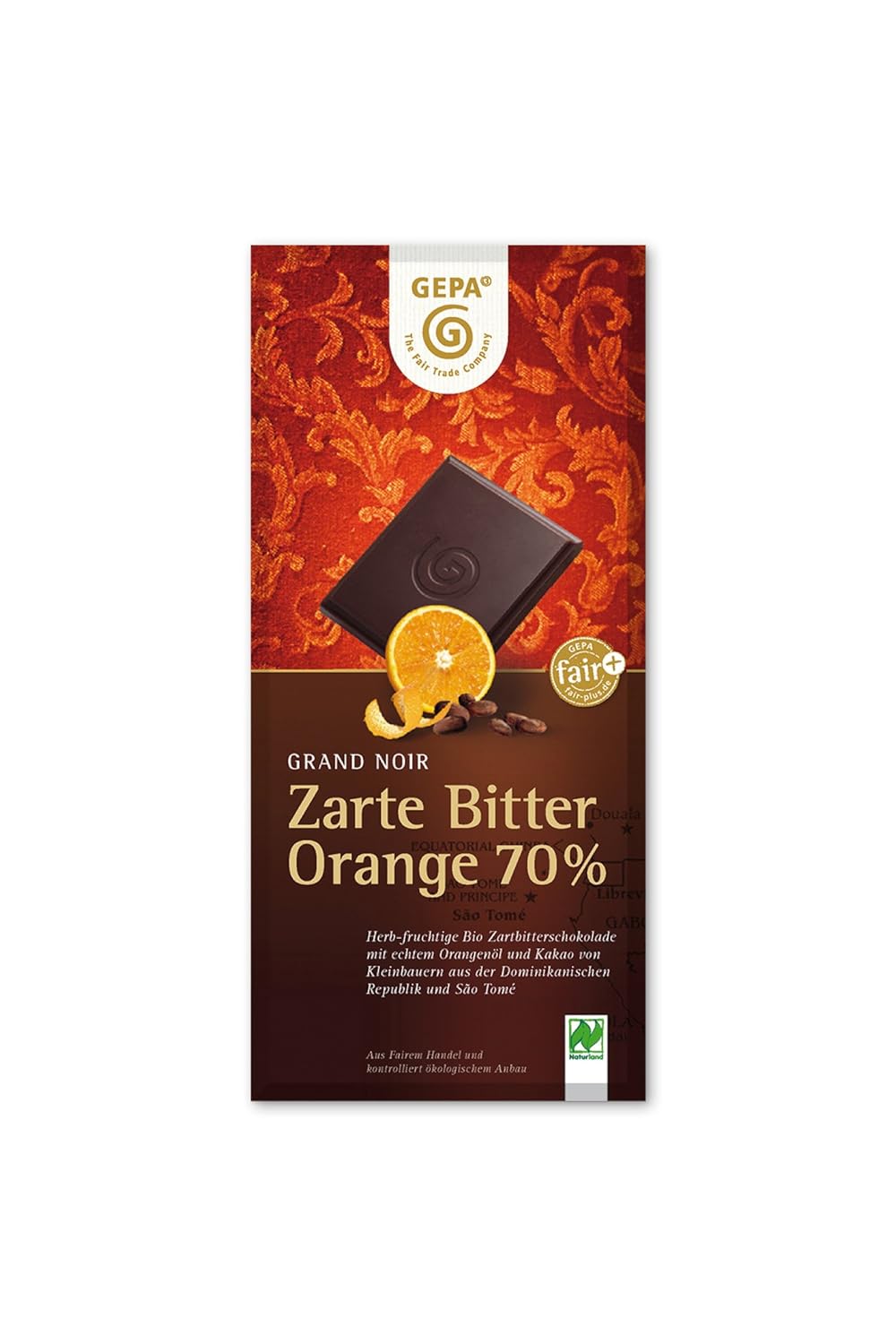 Grand Noir Bio-Zartbitterorange mit 70 Prozent Kakao – feiner Orangengeschmack