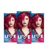 Live Ultra Bright oder Pastel Red Haarfärbemittel, 3er-Pack, semipermanente Farbe, hält bis zu 15 Haarwäschen – 092 Pillar Box Red Naty Shop Haarfärbemittel Rot, 1er-Pack (3er-Pack)