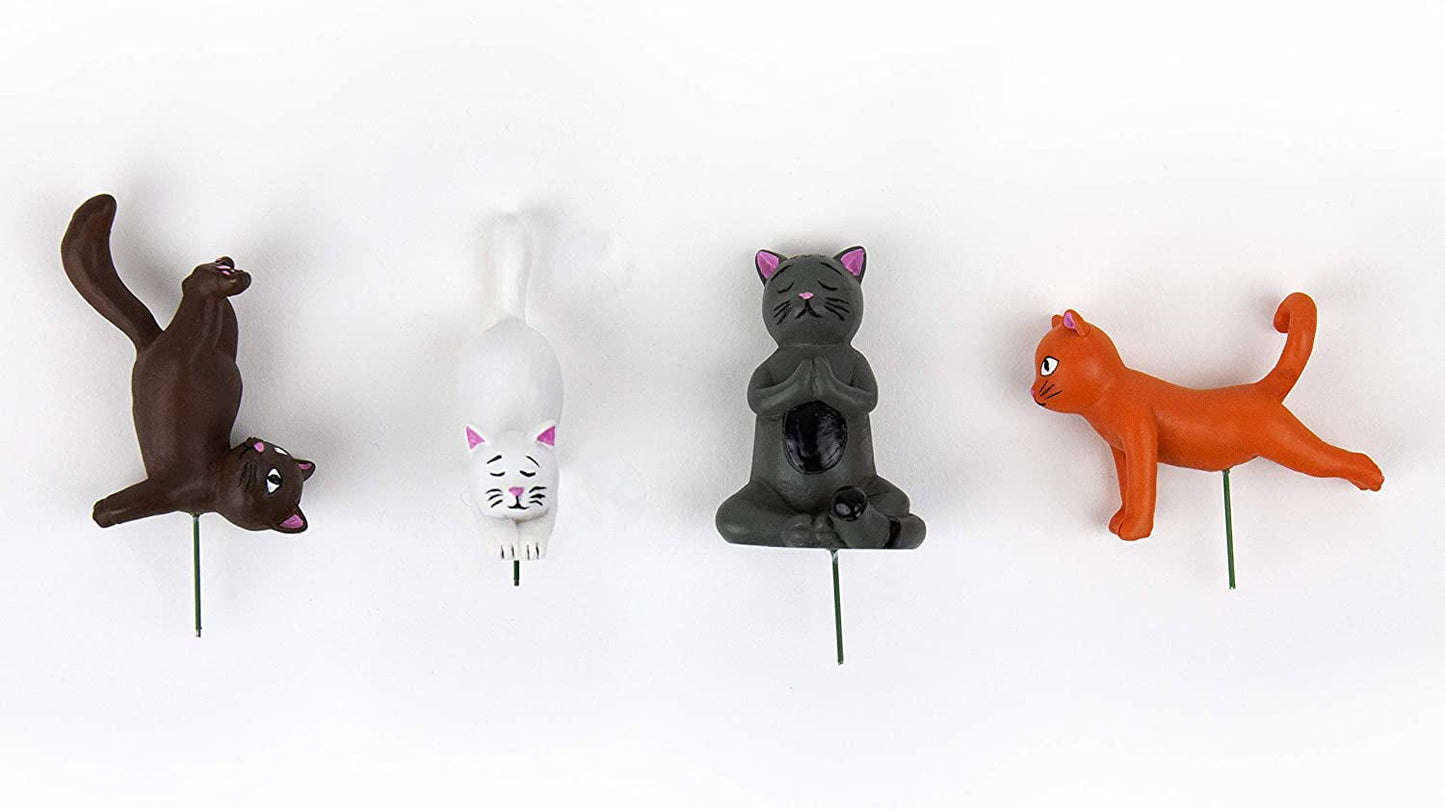 Gift Republic Mini-Blumentopf Yoga Cats, Mehrfarbig, 1