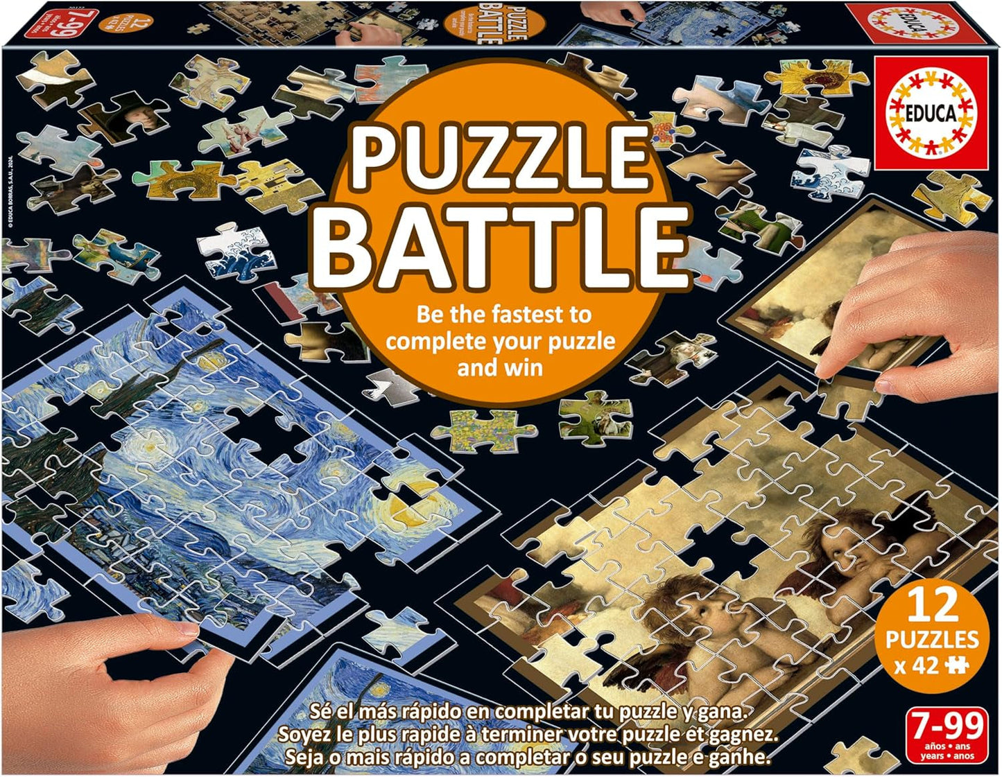 Educa – Puzzle-Schlachtlandschaften. Ein authentischer Kampf der Teile | Seien Sie der Erste, der das Rätsel löst, um der Gewinner zu werden. Ab 7 Jahren (20121) Puzzle Naty Shop Type