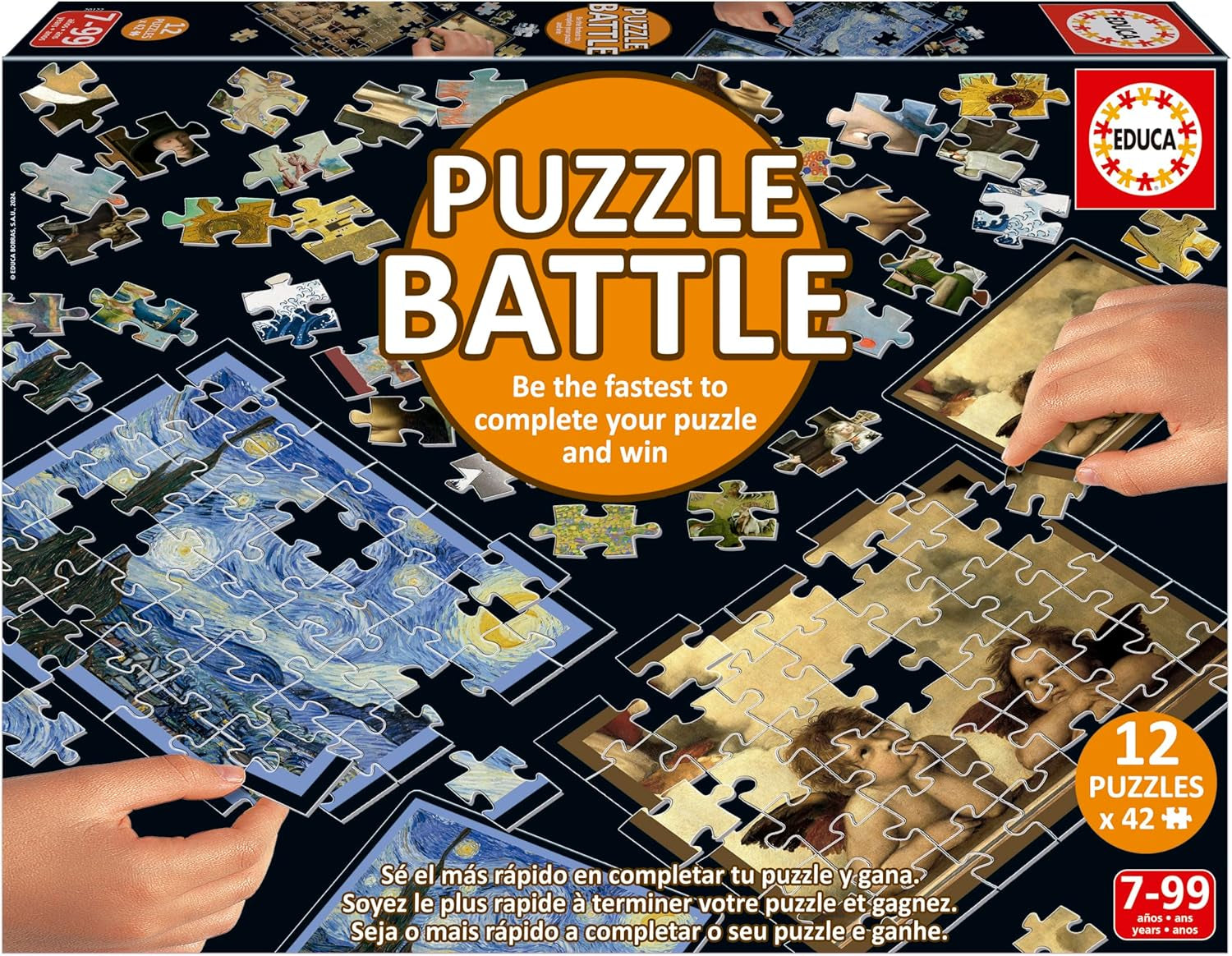 Educa – Puzzle-Schlachtlandschaften. Ein authentischer Kampf der Teile | Seien Sie der Erste, der das Rätsel löst, um der Gewinner zu werden. Ab 7 Jahren (20121) Puzzle Naty Shop Type