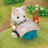 Sylvanian Families – 5763 Abenteuer-Entdecker-Set mit zwei Figuren, Milchkatze, Vater, Junge, Tierfigur, detailliertes Spielzeug für 3-jährige Naty-Shop-Puppen