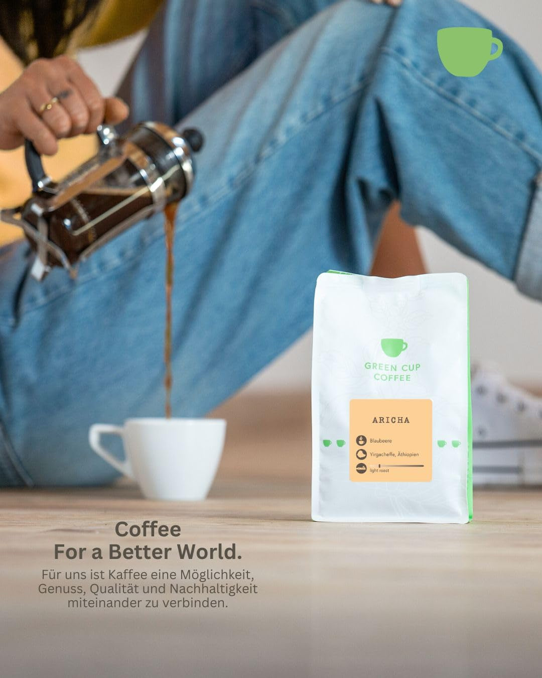 Kaffee - Aricha I 100% Arabica I Kaffeebohnen 250g I Ideal für Kaffeevollautomaten, Filterkaffee und French Press mit fruchtigen Aromen I helle Röstung