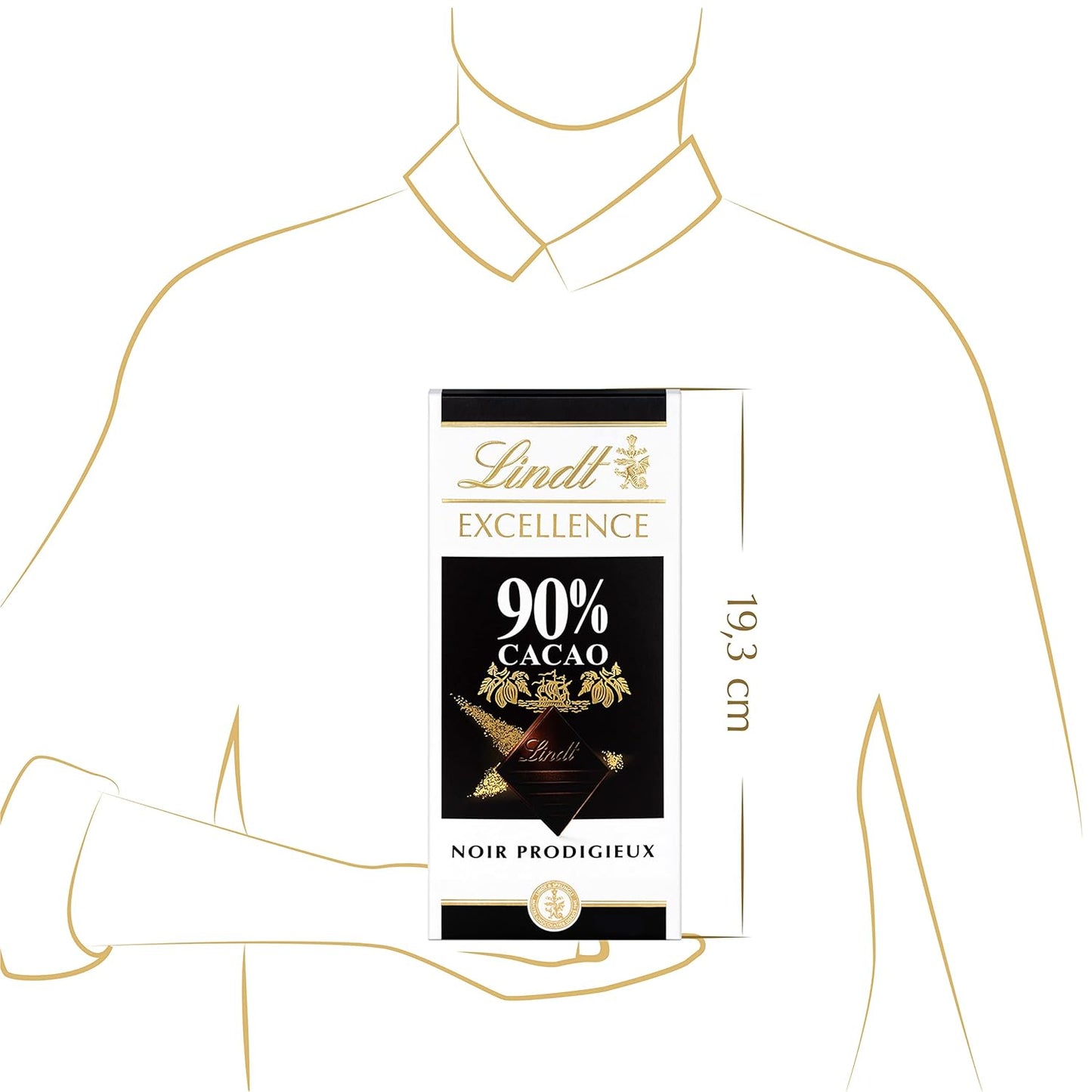 Lindt Excellence 78 Prozent Kakaoriegel – veganer Riegel mit Kakaointensität und Persistenz, 100 g, ideales Geschenk