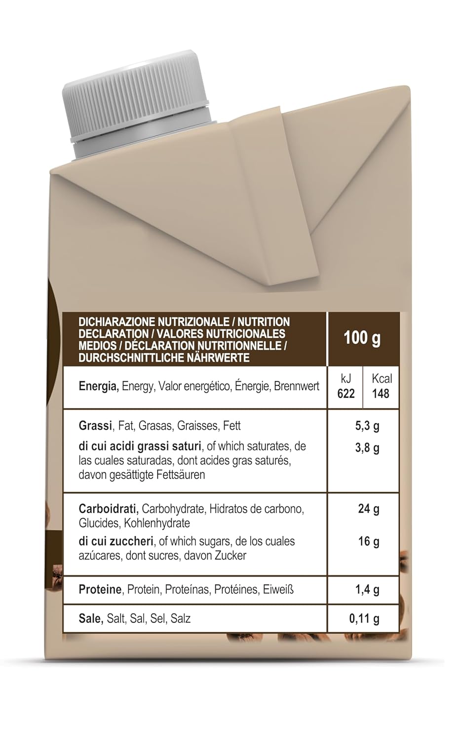 Gimoka Caffe Latte Cream Laktosefrei, Glutenfrei, Ohne Konservierungsstoffe