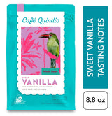 Cafe Quindio Spezialitätenkaffee – 100 % Arabica-Kaffeebohnen, Kolumbien – mit natürlichen Noten von süßer Vanille (250 g) – ideal für Filterkaffee, Siebträgermaschinen oder French Press