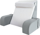 Großes Lesekissen mit Griffstange, hochdichtem Schaumstoff, ergonomischem Rückenkissen, Armlehnen, Nackenstütze und Kopfstütze, Liegesitzkissen zum Schlafen, Spielen, Fernsehen, für Bett und Sofa