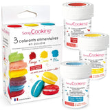ScrapCooking, Set mit 3 Pulver-Lebensmittelfarben – Rot, Gelb, Blau, 3 x 5 Gramm Naty Shop 15 Gramm (Set mit 3 Stück)