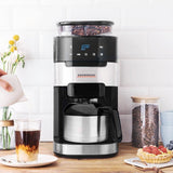 GASTROBACK Grind & Brew Pro Thermo-Espressomaschine, Silber, Schwarz