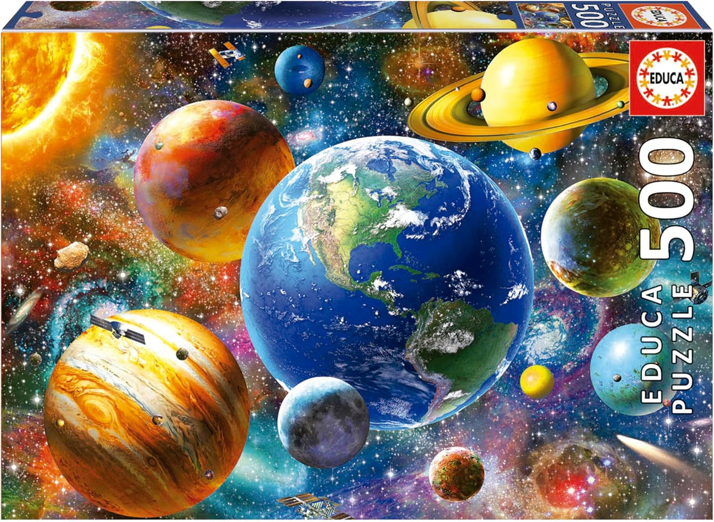 Educa - Puzzle 500 Teile für Erwachsene | Sonnensystem, Puzzle 500 Teile für Erwachsene und Kinder ab 11 Jahren, Planeten, Weltraum, Weltraum (18449) Puzzle Naty Shop Standardtitel
