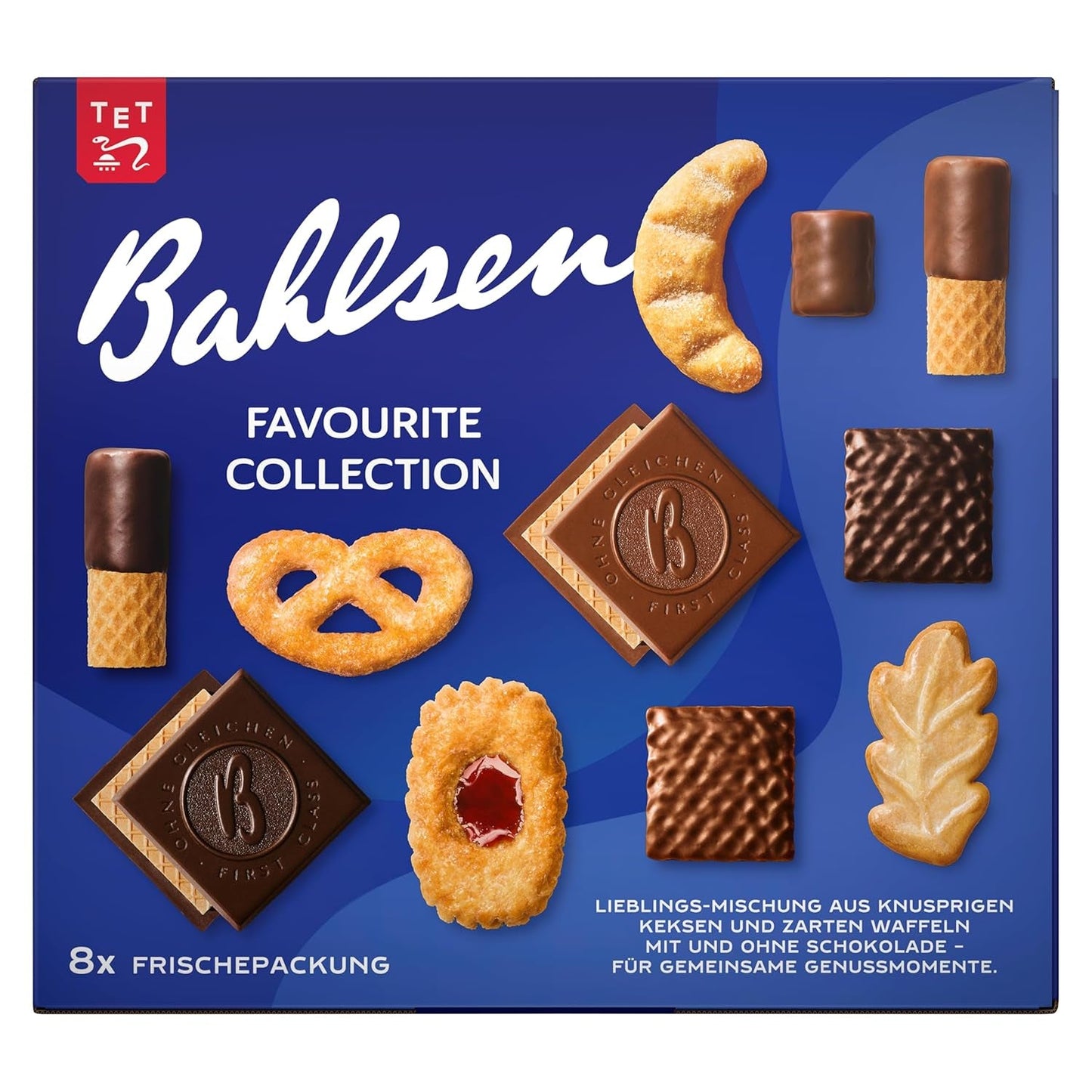 Bahlsen Favorite Collection XL 1 Packung knusprige Teig- und Waffelmischung mit Milch- und dunkler Schokolade (8 x 227 g/ 1816 g)