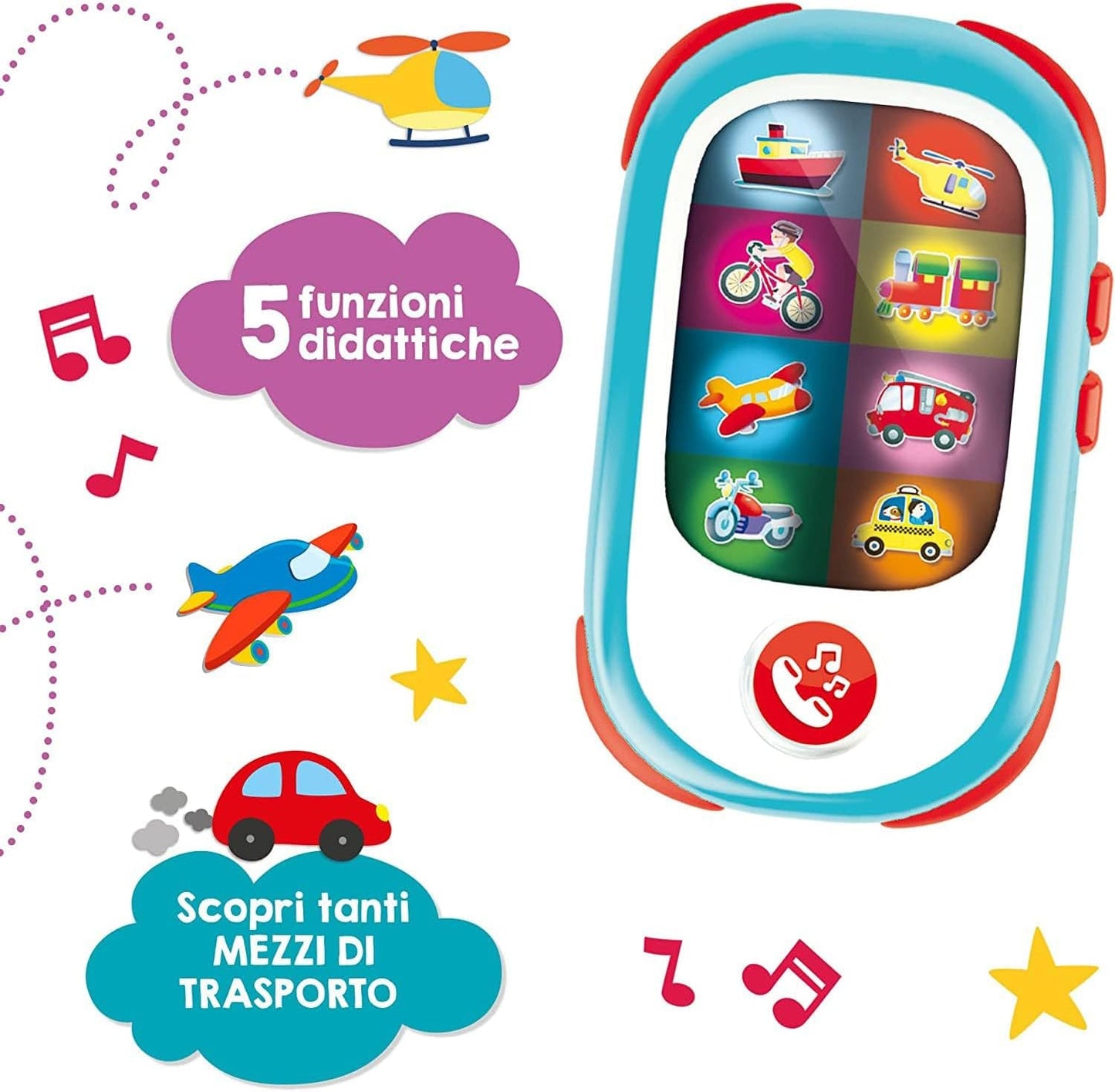 Liscianigiochi 95032 Carotina Baby Smartphone LED, Nicht zutreffend, S Jucarii Bebe Naty Shop