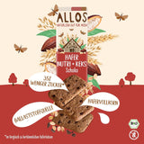 Kekse mit Haferflocken und Bio-Schokolade Allos | Knuspriger Vollkorn-Hafer-Schokoladenkeks | Mit Honig 6 x 130 g süßen