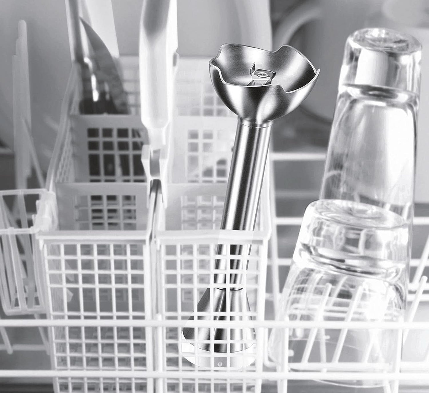 Haushaltsgeräte MSM6B500 Standmixer, 350 W, Silber/Weiß Kitchen Naty Shop