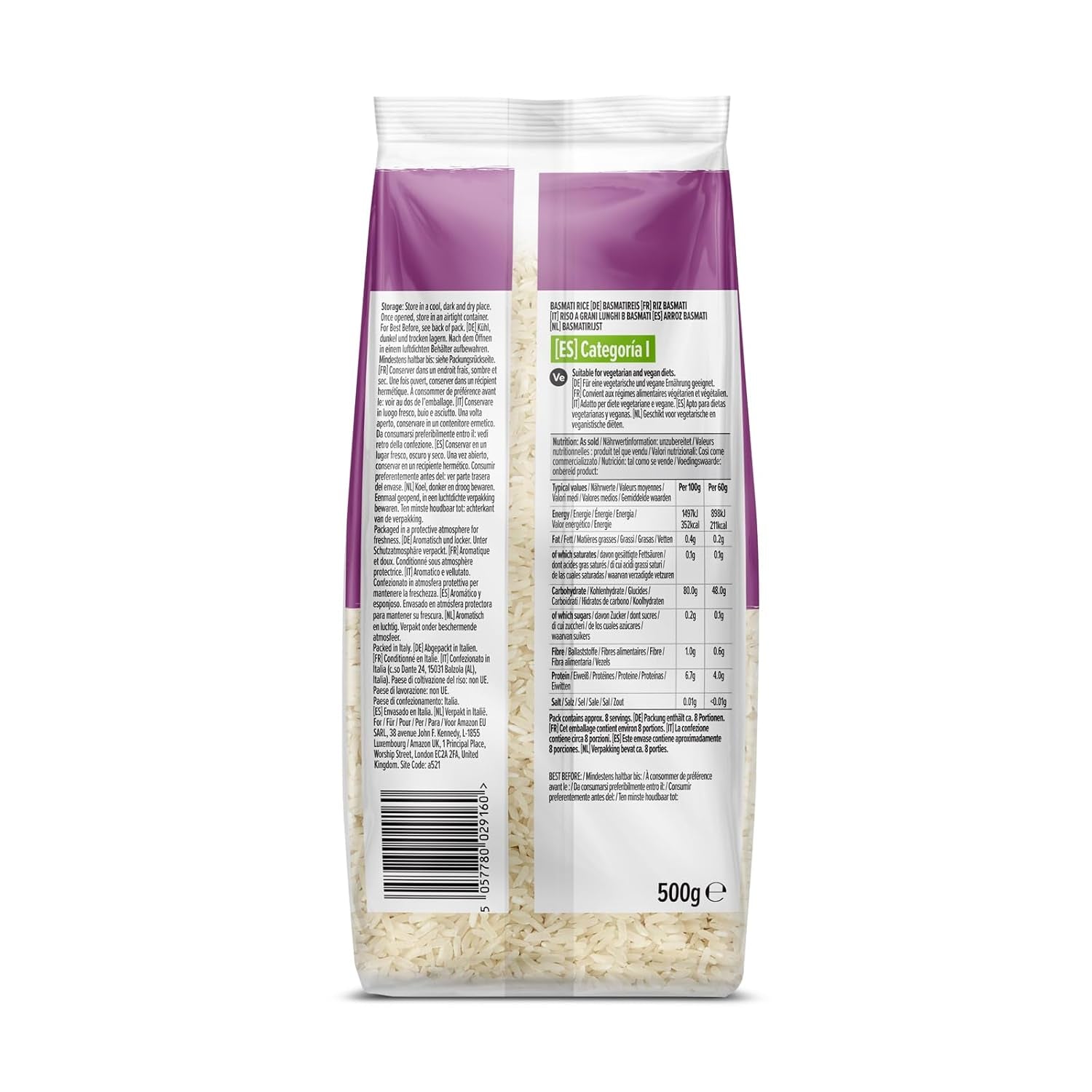 Basmatireis von Amazon, 500g