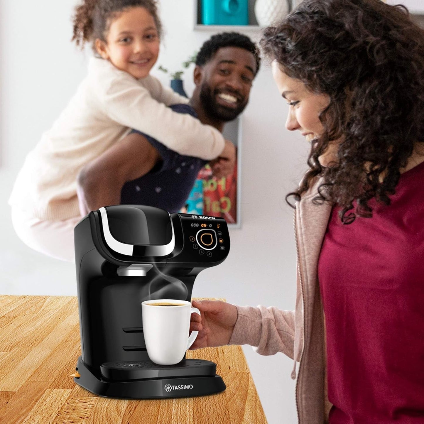 Tassimo My Way Espressomaschine mit 2 Kapseln TAS6502 mit Wasserfilter, 70+ Getränke, Getränkeanpassung, Kaffeevielfalt, einfaches Brühen, 1500 W, Schwarz